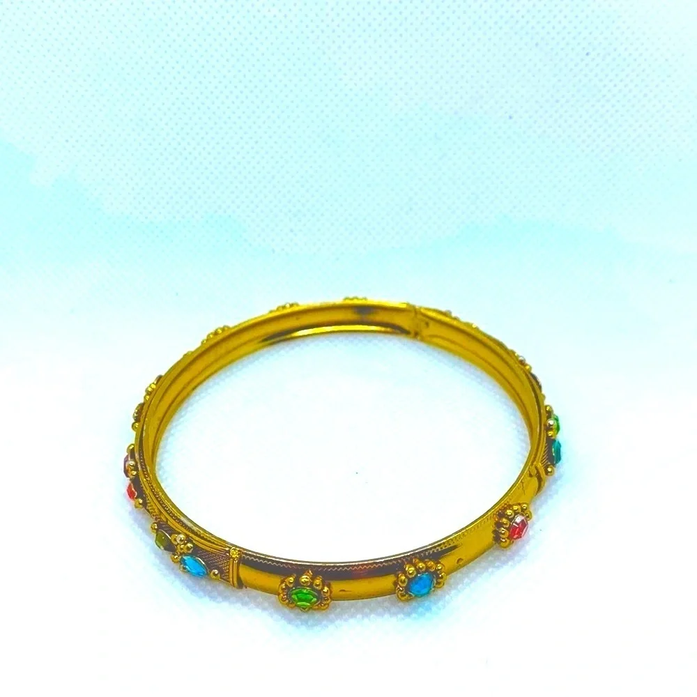 BRACELET BANGLE (MULTI COLORED STONES)***